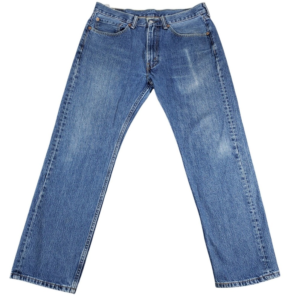 Levi Strauss & Co‎ 505 Jeans Mens W34 L30 Blue Medium Wash Straight Fit Denim